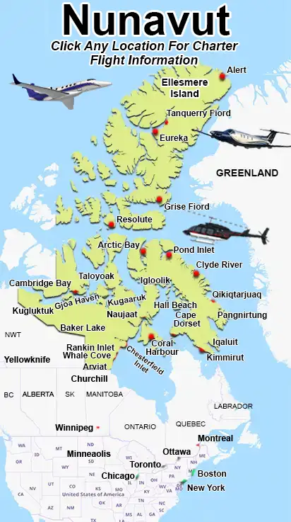 Nunavut charter flight adventure destinations